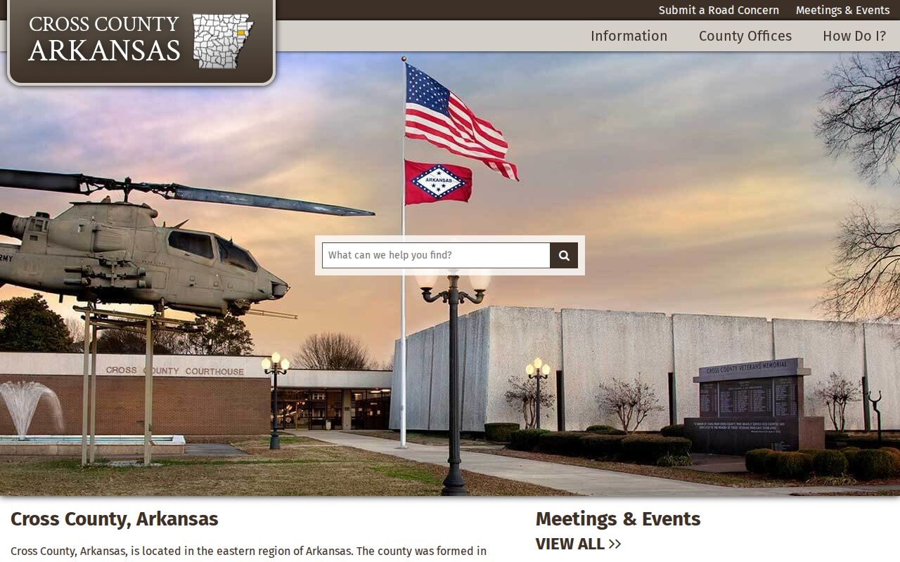 Cross County criminal history county government home page