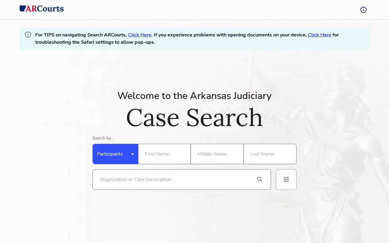 Cross County criminal history Search ARCourts case search