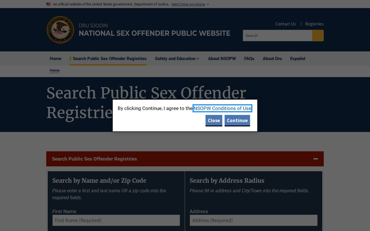 Cross County sex offender search national registry
